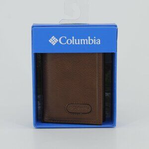 Columbia Men's‎ Leather Trifold Wallet - Brown - Original Packaging